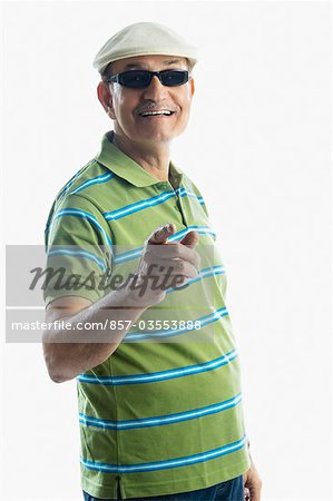 Man pointing with his finger