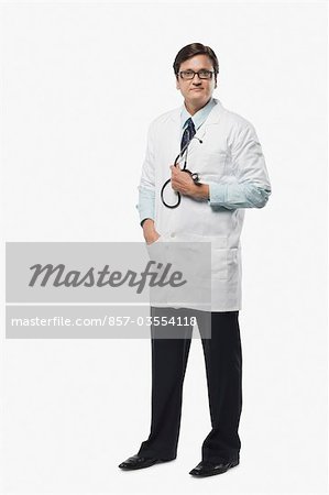 Portrait of a doctor holding a stethoscope