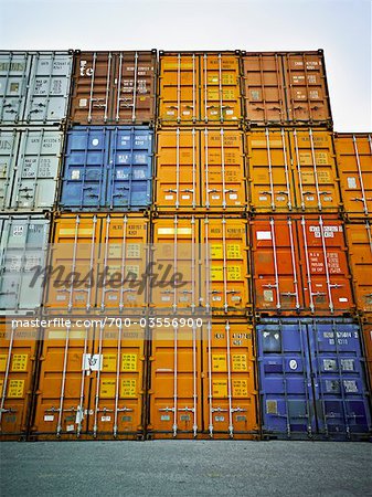 Stacked Shipping Containers