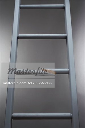 Ladder with one step broken