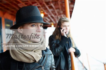 Women on a ferry boat