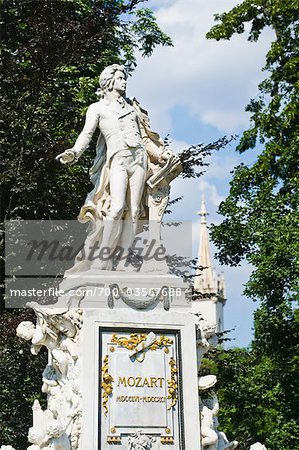 Statue of Mozart, Burggarten, Vienna, Austria