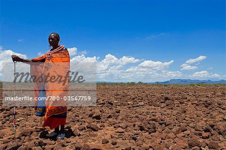 Portrait of Masai at Magadi Lake Village, Kenya