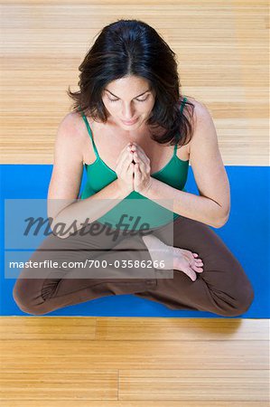 Woman Practising Yoga