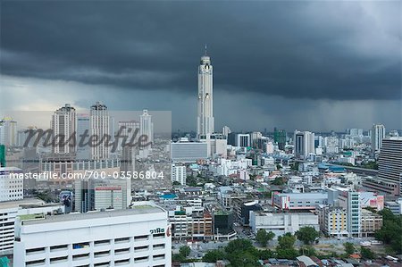 Gewitterwolken über Bangkok, Thailand