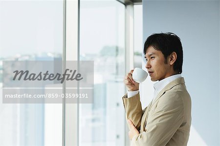 Businessman Drinking Coffee