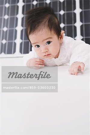 Solar Panel And Baby