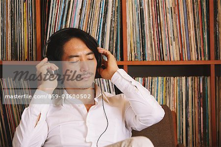 Man Listening Music