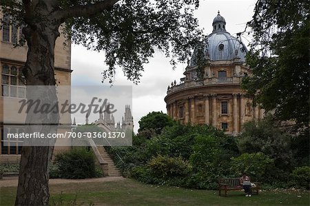 Vue de Radcliffe Camera et All Souls College d'Exeter College, Université d'Oxford, Oxford, Angleterre