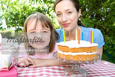 Happy little girl at birthday party