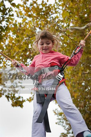 Girl on Trampoline, Bordeaux, Gironde, Aquitaine, France