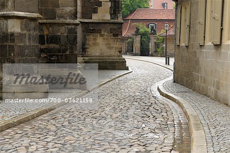 La vieille ville, Halberstadt, Harz, Harz, Saxe Anhalt Allemagne