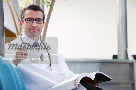 Doctor in waiting area