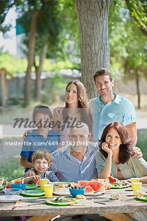 Portrait of multi-generational family