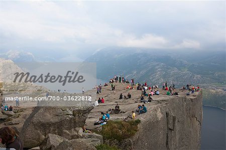 Preikestolen, Lysefjorden, Rogaland, Norwegen Preikestolen, Lysefjorden, Rogaland, Norwegen
