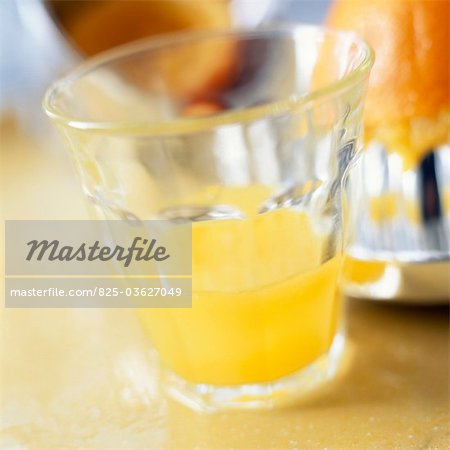 Fresh orange juice in a glass
