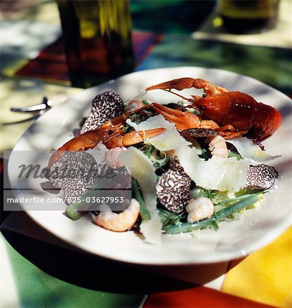 Salade de langouste, parmesan et truffe