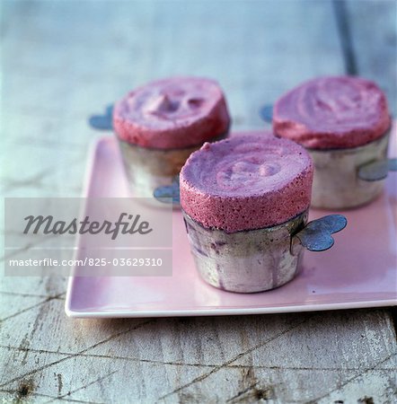 Blackberry iced soufflé