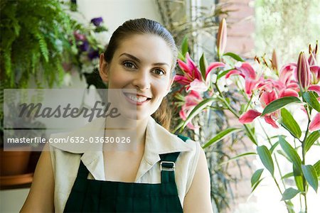 Female florist, portrait