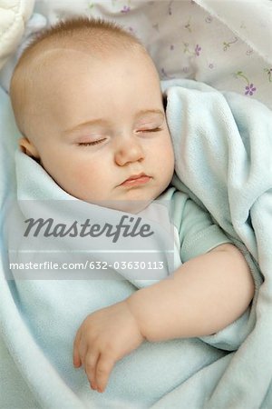 Infant sleeping, portrait