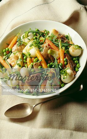 Lamb navarin with young vegetables