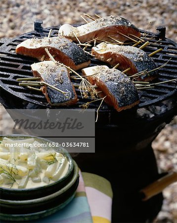 Grilled salmon