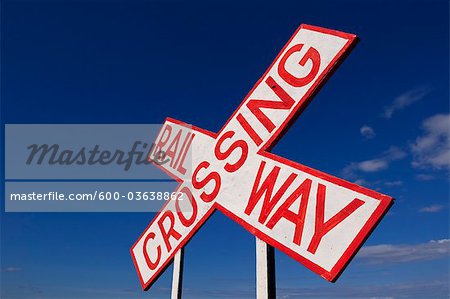 Railway Crossing Sign, Lake Magadi, Rift Valley Lakes, Kenya