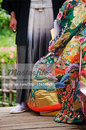 Traditional Japanese Wedding Outfits, Hiroshima, Hiroshima Prefecture, Chugoku Region, Honshu, Japan
