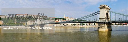 Chain Bridge and River Danube, Budapest, Hungary