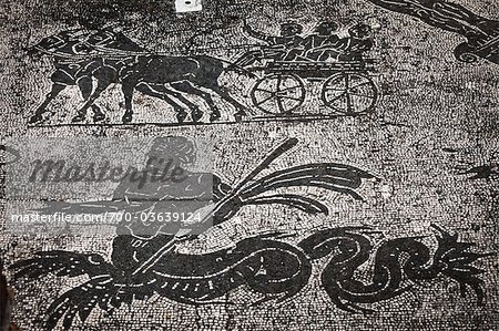 Mosaic Floor, Ostia Antica, Ancient Rome, Rome, Lazio, Italy