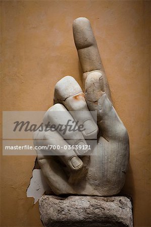 Hand From Statue of Emperor Constantine, Capitoline Museums, Piazza del Campidoglio, Rome, Italy