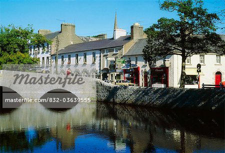 Westport, Co. Mayo, Irland; Stadt liegt in einer Bucht