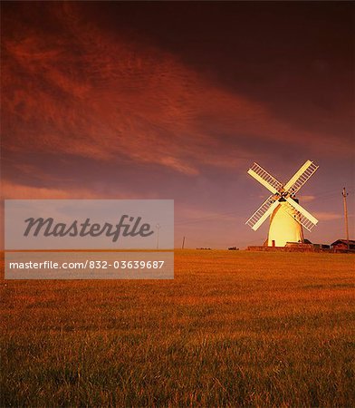 Near Newtownards, Co Down, Ireland; Windmill At Millisle