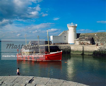 Port et les bateaux de pêche, Balbriggan, Co Dublin, Irlande