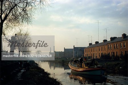 Boat On Grand Canal, Dublin City, County Dublin, Ireland