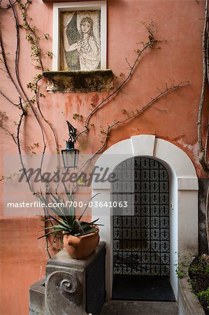Tür, Positano, Amalfi Küste, Italien