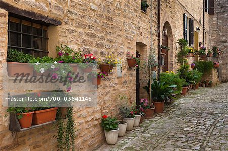 Rue à Spello, Ombrie, Italie