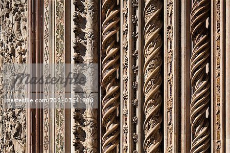 Detail of Duomo di Orvieto, Orvieto, Umbria, Italy