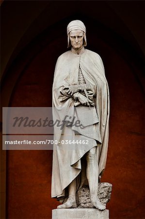 Statue von Dante, Prato della Valle, Padua, Venetien, Italien