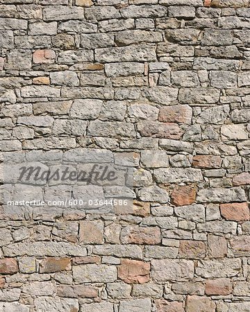 Close-up of Stone Wall, Spessart, Bavaria, Germany