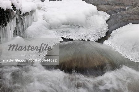 Ice Formations, Sihl River, Canton of Zurich, Switzerland