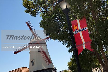 Moulin à vent, Solvang, Santa Barbara County, Californie, Etats-Unis