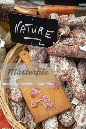 Wurst am Markt, St Tropez, Var, Provence, Provence-Alpes-Cote d ' Azur, Frankreich