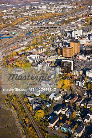 Luftbild von Herbst, South Central Alaska Anchorage