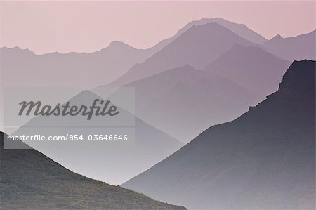 Smoke haze from nearby wild fires cover the Alaska Range in Denali National Park and Preserve, Interior Alaska, Summer