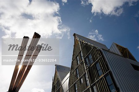 Gebäude im Bau, Flachwinkelansicht