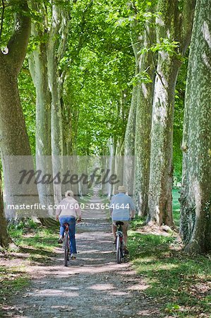 Couple Riding Bicycles, France
