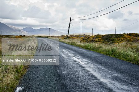 Country Road, Connemara, County Galway, Connacht Province, Ireland
