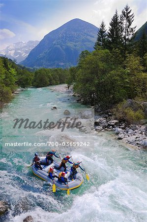 White Water Rafting on Soca River, Slovenia