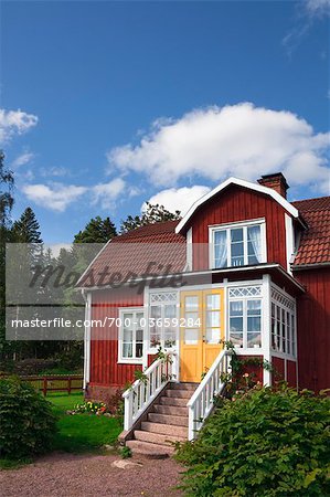Rote Holzhaus, Katthult, Gibberyd, Smaland, Schweden